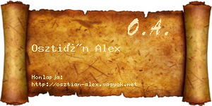 Osztián Alex névjegykártya